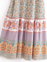 Load image into Gallery viewer, Floral Print Bat Sleeve Beach Bohemian Maxi Dresses Robe