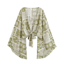 Load image into Gallery viewer, Beach Summer Kimono , Vacation Bohemian ,Bikini Boho Cover-ups