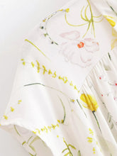 Load image into Gallery viewer, Floral Print Maxi Dress Turn down Collar Beach Dresses