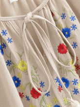 Load image into Gallery viewer, Floral Embroidery, Linen Cotton Blouse, Boho Shirts