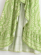 Load image into Gallery viewer, Floral Print, Irregular Sexy High Low , Boho Maxi Skirts