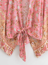 Load image into Gallery viewer, Vintage Floral Print ,Beach Summer Kimono , Boho Cover-ups