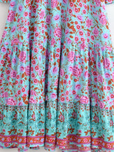 Load image into Gallery viewer, Ethnic Floral Long Sleeve Tassel Rayon Beach Bohemian maxi Dress