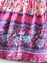 Load image into Gallery viewer, Boho Skirt ,Pink Floral Printed ,Beach Bohemian Maxi Skirts