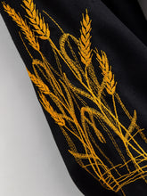 Load image into Gallery viewer, Wheat Embroidered, Linen Cotton Blouse,Lace-up Tassel Loose Boho Shirt