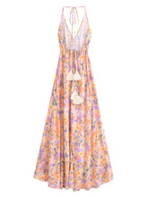 Load image into Gallery viewer, Wild Floral ,Open Back,Strapless Boho Dress