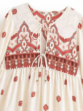 Load image into Gallery viewer, Bohemian Maxi Dress Women Long Sleeve Floral Printed Holiday Beach Long Dress