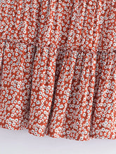 Load image into Gallery viewer, Bohemian Mini Skirts,Boho Skirt,Yellow Flower Print