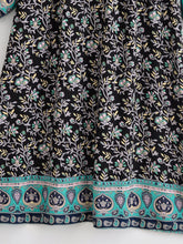 Load image into Gallery viewer, Black Wild Floral ,Beach Bohemian Maxi Dress,Holiday Boho Dress