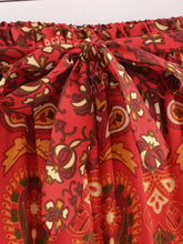 Load image into Gallery viewer, Red Floral Print ,Bohemian Pant , Rayon Boho Pants
