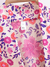 Load image into Gallery viewer, Bohemian Kimono, Boho Bikini Cover-ups,Pink Floral Print