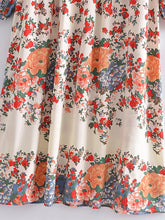 Load image into Gallery viewer, Multi Floral Print, Bohemian Maxi Dress, Boho Dress