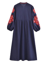 Load image into Gallery viewer, Floral Emberoidered ,Bohemian Maxi Dress,Boho Dres