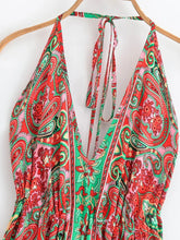 Load image into Gallery viewer, Wild Floral ,Backless Sexy Maxi Dress , High-Low Tassel Strapless Boho Dress