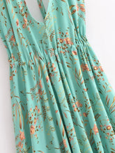 Load image into Gallery viewer, Floral Print ,Backless Sexy Beach Bohemian Dress,, High-Low Boho Dress
