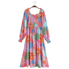 Load image into Gallery viewer, Bohemian Midi Dress,Long Sleeve Dresses