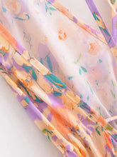 Load image into Gallery viewer, Wild Floral ,Open Back,Strapless Boho Dress