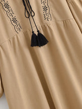 Load image into Gallery viewer, Retro Floral Emberoidered ,Lantern Sleeve Maxi Dress, Boho Dress