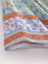 Load image into Gallery viewer, Bohemian Kimono, Boho Bikini Cover-ups,Purple Floral Print