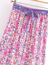 Load image into Gallery viewer, Pink Floral Print Suits,Boho Sets Outfits