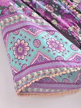 Load image into Gallery viewer, Purple Floral Print ,Bohemian Maxi Dresses ,Boho Dress
