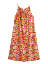 Load image into Gallery viewer, Floral Print, Backless Sexy Maxi Dress,Boho Dress with Pockets