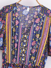 Load image into Gallery viewer, Green Floral Print ,Bohemian Maxi Dress,Boho Dress