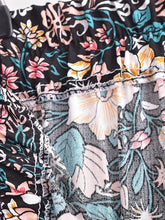 Load image into Gallery viewer, Black Floral Printed,Bohemian Pleated Maxi Skirts