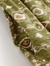Load image into Gallery viewer, Olive Geometric Tiered Boho Maxi Skirt - Elastic Long Skirt