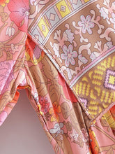 Load image into Gallery viewer, Pink Floral Print,Bohemian Beach Dress,Boho Robe