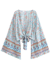 Load image into Gallery viewer, Wild Floral Print ,Short Kimono ,Bikini Cover-ups