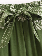 Load image into Gallery viewer, Green Floral,Bohemian Wide Leg Pants, Boho Pants
