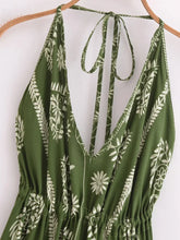 Load image into Gallery viewer, Floral Print ,Backless Sexy Maxi Dres,Vacation Boho Dress