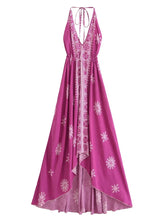 Load image into Gallery viewer, Floral Print ,Backless Sexy Maxi Dres,Vacation Boho Dress