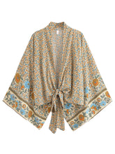 Load image into Gallery viewer, Bohemian Kimono, Boho Bikini Cover-ups,Red Floral