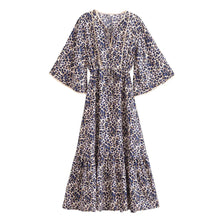Load image into Gallery viewer, Leopard Print ,Bohemian Maxi Dress,Boho Dress