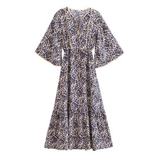 Load image into Gallery viewer, Leopard Print ,Bohemian Maxi Dress,Boho Dress
