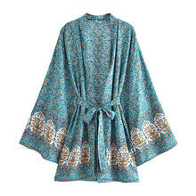 Load image into Gallery viewer, Bohemian Kimino ,Short Robe , Boho Bikini Cover-ups