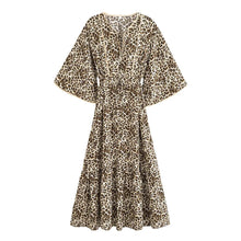 Load image into Gallery viewer, Leopard Print ,Bohemian Maxi Dress,Boho Dress
