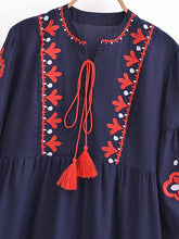 Load image into Gallery viewer, Floral Emberoidered ,Bohemian Maxi Dress,Boho Dres