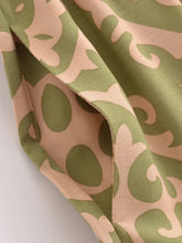 Load image into Gallery viewer, Geometric Floral Print ,Wide Leg Bohemian Pants , Boho Pant Pockets