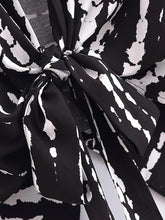 Load image into Gallery viewer, Bohemian Kimono, Boho Bikini Cover-ups,Black Floral Print