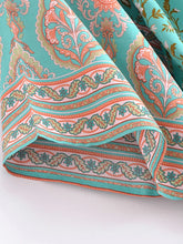 Load image into Gallery viewer, Bohemian Kimono, Boho Bikini Cover-ups,Green Floral Print