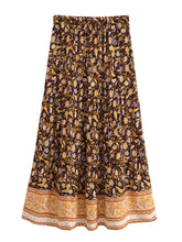 Load image into Gallery viewer, Floral Printed ,Beach Bohemian Skirt ,Boho Maxi Skirts