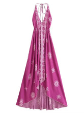 Load image into Gallery viewer, Floral Print ,Backless Sexy Maxi Dres,Vacation Boho Dress