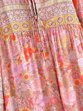 Load image into Gallery viewer, Pink Floral Print,Bohemian Beach Dress,Boho Robe