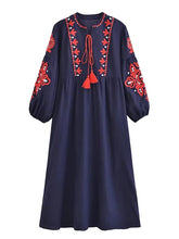 Load image into Gallery viewer, Floral Emberoidered ,Bohemian Maxi Dress,Boho Dres