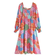 Load image into Gallery viewer, Bohemian Midi Dress,Long Sleeve Dresses