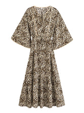 Load image into Gallery viewer, Leopard Print ,Bohemian Maxi Dress,Boho Dress