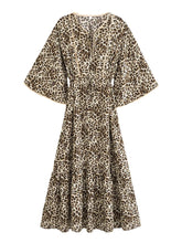 Load image into Gallery viewer, Leopard Print ,Bohemian Maxi Dress,Boho Dress